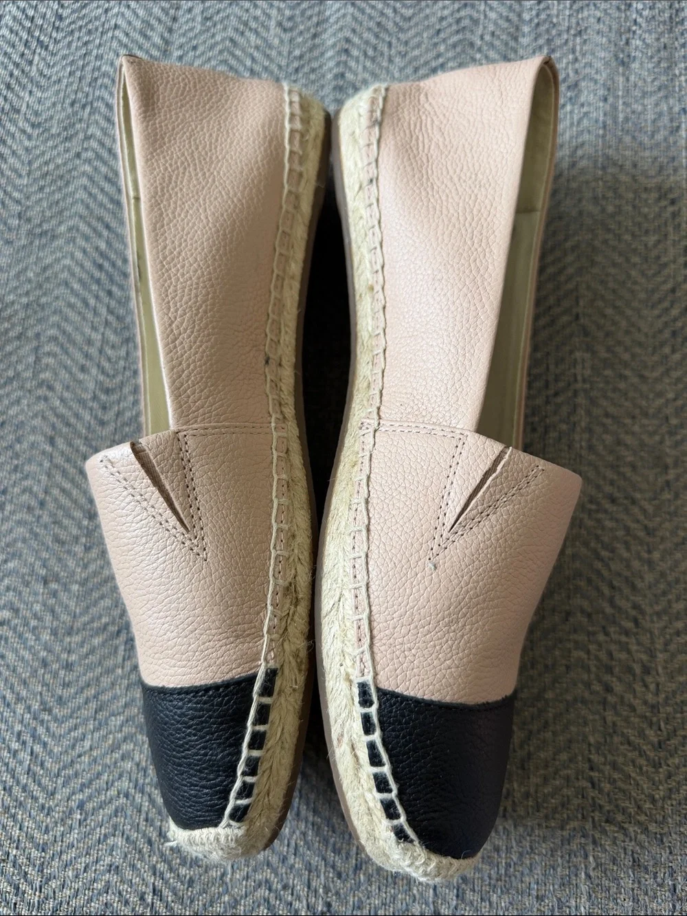 Michael Kors Kendrick Slip On colorblock leather Espadrille Oyster flats 6.5
